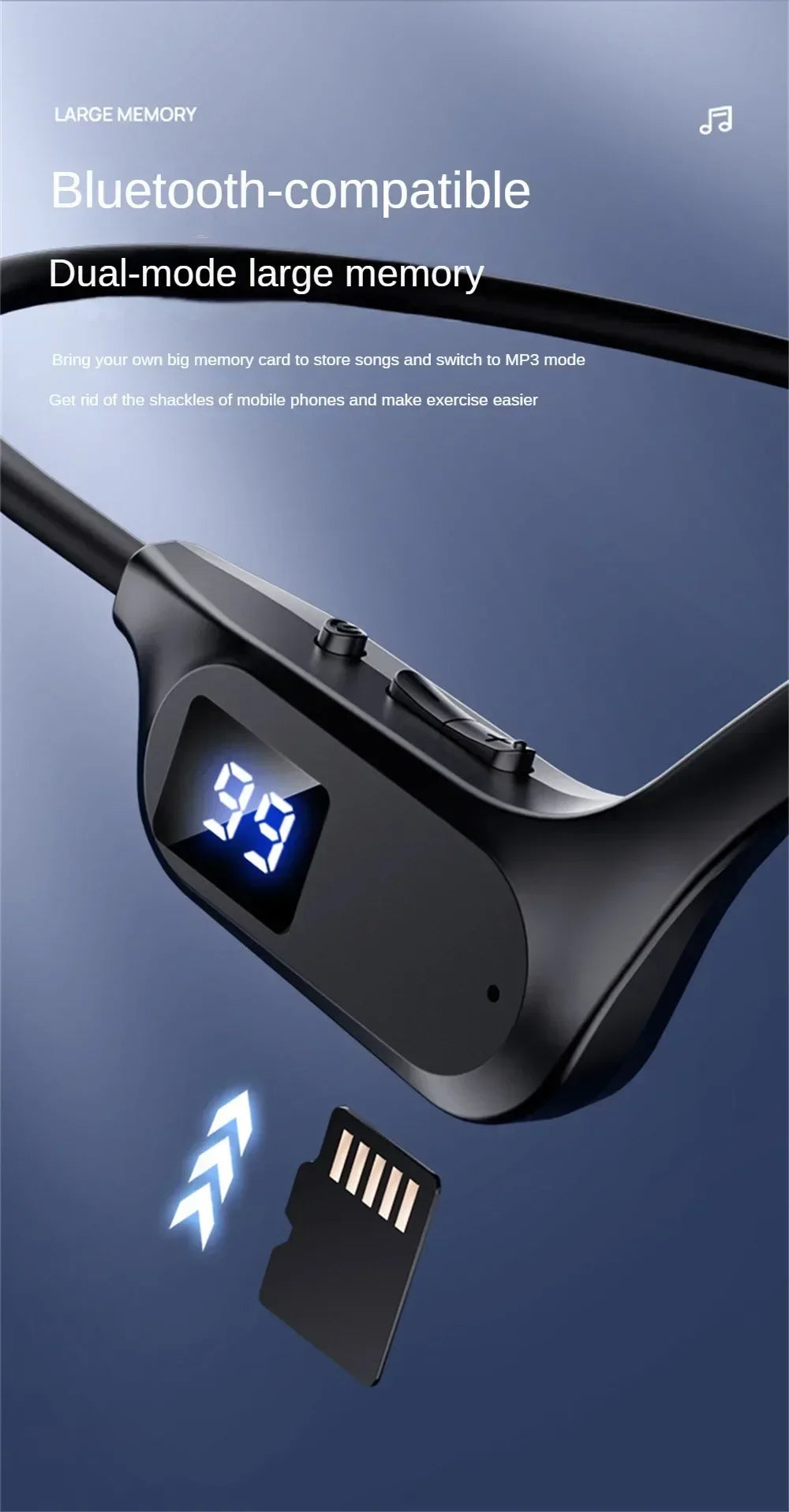 Lenovo Wireless Earphone Bone Conduction Sport Swimming Bluetooth Compatible Earphones Hand-free With Mic For Sports X7 Earbuds